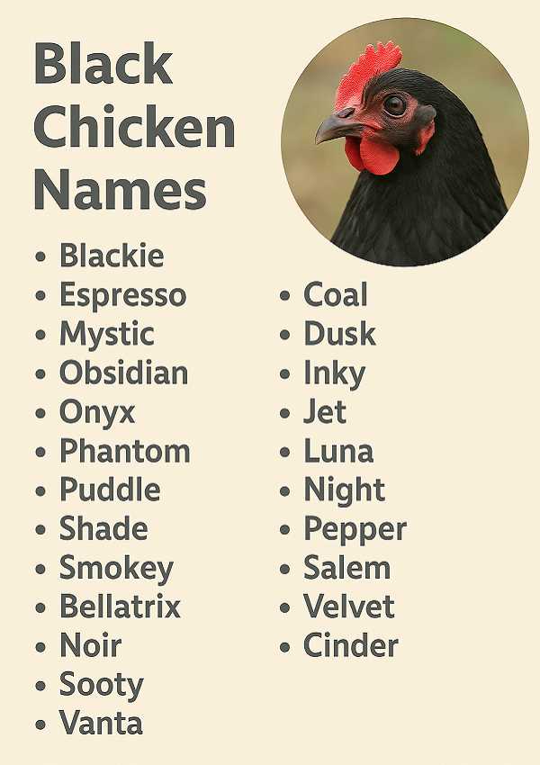 Black Chicken Names